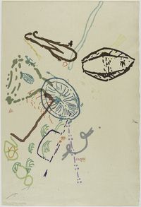 Crédits de l'image : John Cage, 30 Drawings by Thoreau, 1974, Sérigraphie de 32 couleurs sur papier Japonais, 75,9 x 51 cm, MNAM-Centre Pompidou. Inv. : AM 1980-51 (1)   Crédit photographique : © Centre Pompidou, MNAM-CCI/Philippe Migeat/Dist. RMN-GP © The John Cage Trust